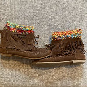 Steve Madden Mocassin Fringe Boots